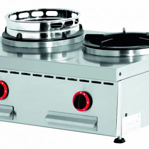 Feux wok gaz de table 2 feux (2x 15 kW)